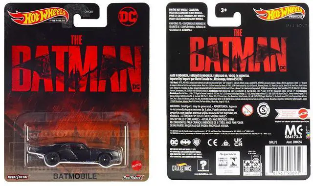 Alt view image 3 of 3 - Batmobile Matt Black "The Batman" (2022) Movie "DC Comics" Diecast Model Car by Hot Wheels