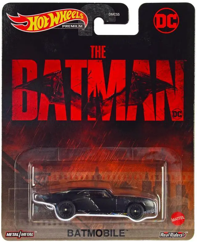 Main image of Batmobile Matt Black "The Batman" (2022) Movie "DC Comics" Diecast Model Car by Hot Wheels