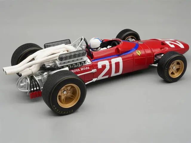 Alt view image 2 of 3 - Ferrari 312/67 #20 Chris Amon 3rd Place F1 "Monaco GP" (1967) "Mythos Series" with Figure and Case 1/18 Model Car by Tecnomodel