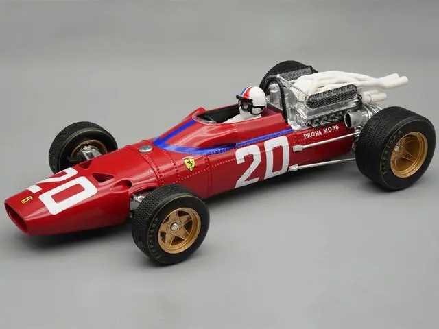 Main image of Ferrari 312/67 #20 Chris Amon 3rd Place F1 "Monaco GP" (1967) "Mythos Series" with Figure and Case 1/18 Model Car by Tecnomodel