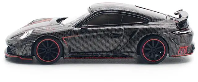 Alt view image 2 of 5 - 992 Stinger GTR Carbon Edition with Red Accents 1/64 Diecast Model Car by Pop Race