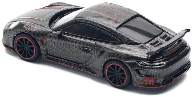 Alt view image 4 of 5 - 992 Stinger GTR Carbon Edition with Red Accents 1/64 Diecast Model Car by Pop Race