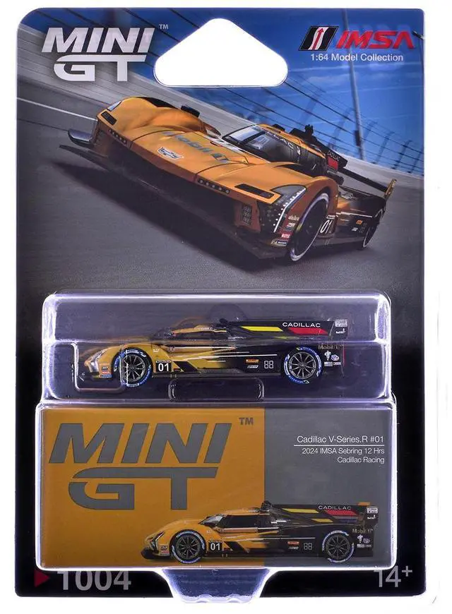 Alt view image 5 of 6 - Cadillac V-Series.R #01 "Cadillac Racing" 2nd Place IMSA "12 Hours of Sebring" (2024) 1/64 Diecast Model Car by Mini GT