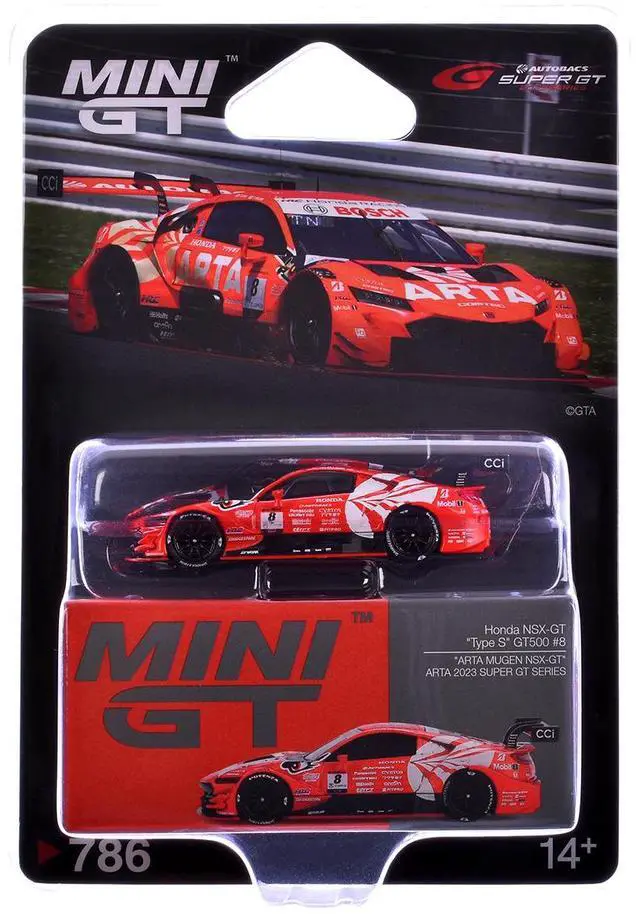 Alt view image 5 of 6 - Honda NSX-GT "Type S" GT500 #8 "ARTA" "Super GT Series" (2023) Limited Edition 1/64 Diecast Model Car by Mini GT