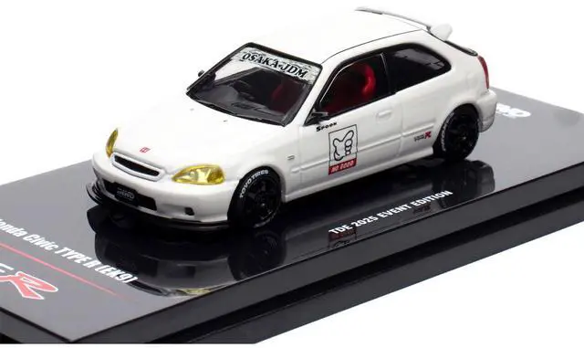Alt view image 5 of 6 - Honda Civic Type R (EK9) RHD White "Thailand Diecast Expo 2025 Event Edition" 1/64 Diecast Model Car by Inno Models