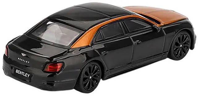 Alt view image 4 of 5 - Bentley Flying Spur Orange Flame Metallic and Onyx Black Limited Edition 1/64 Diecast Model Car by Mini GT
