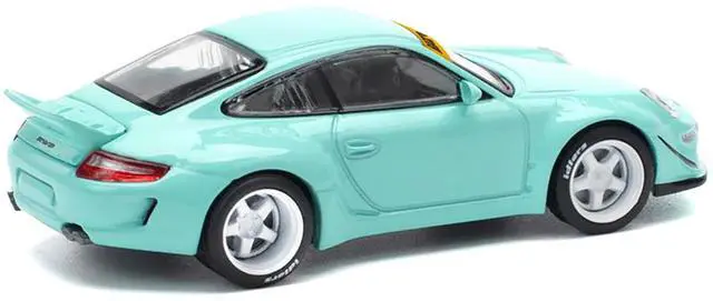 Alt view image 3 of 6 - 997 RWB Light Blue 1/64 Diecast Model Car by Pop Race