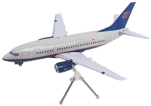 Alt view image 6 of 6 - Boeing 737-500 Commercial Aircraft "United Airlines - Classic 737 Series" (N936UA) Gray w/Blue 1/200 Diecast Model by GeminiJets