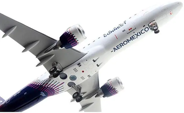 Alt view image 2 of 6 - Embraer ERJ-190 Commercial Aircraft "Aeromexico Connect" (XA-IAC) White with Blue Tail 1/200 Diecast Model by GeminiJets