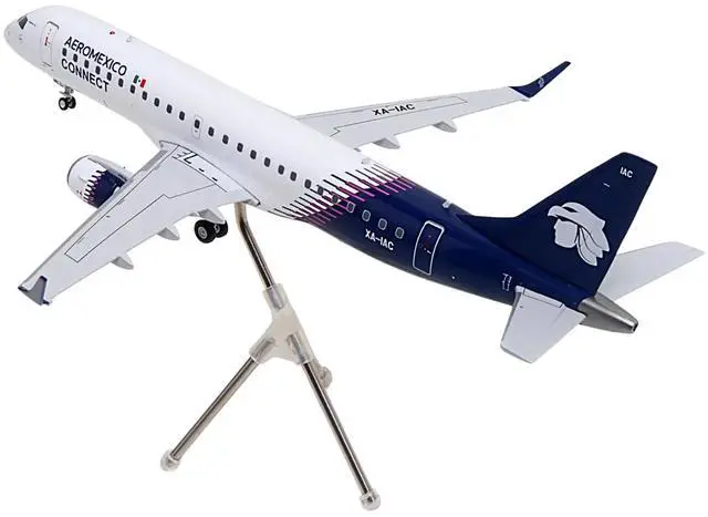 Alt view image 4 of 6 - Embraer ERJ-190 Commercial Aircraft "Aeromexico Connect" (XA-IAC) White with Blue Tail 1/200 Diecast Model by GeminiJets