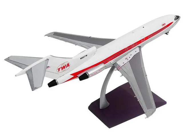 Alt view image 4 of 6 - Boeing 727-100 Commercial Aircraft "Trans World Airlines (TWA)" (N851TW) White with Red 1/200 Diecast Model by GeminiJets