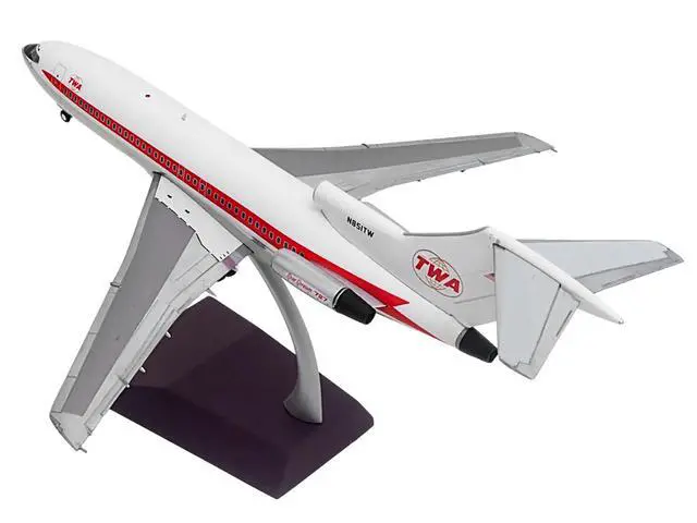 Alt view image 3 of 6 - Boeing 727-100 Commercial Aircraft "Trans World Airlines (TWA)" (N851TW) White with Red 1/200 Diecast Model by GeminiJets