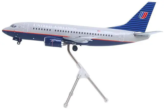 Alt view image 2 of 6 - Boeing 737-500 Commercial Aircraft "United Airlines - Classic 737 Series" (N936UA) Gray w/Blue 1/200 Diecast Model by GeminiJets
