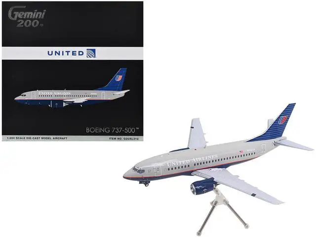 Main image of Boeing 737-500 Commercial Aircraft "United Airlines - Classic 737 Series" (N936UA) Gray w/Blue 1/200 Diecast Model by GeminiJets