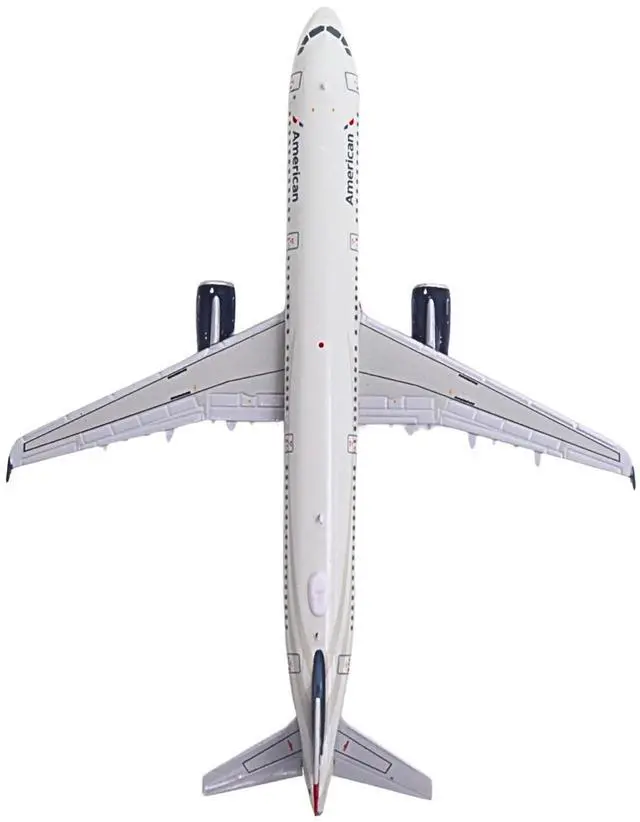 Alt view image 5 of 6 - Airbus A321 Commercial Aircraft "American Airlines" (N578UW) White with Blue Tail 1/400 Diecast Model by GeminiJets