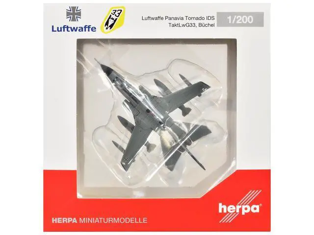 Alt view image 6 of 6 - Panavia Tornado IDS Aircraft "TaktLwG 33, Buchel Air Base" German Luftwaffe 1/200 Diecast Model by GeminiJets