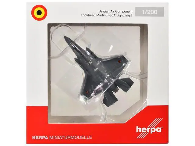 Alt view image 3 of 3 - Lockheed Martin F-35A Lightning II Aircraft "Fighter Squadron Luke Air Force Base" Belgian Air 1/200 Diecast Model by GeminiJets