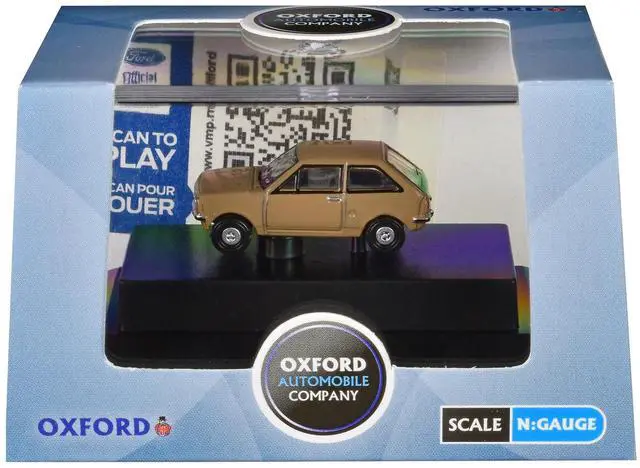 Alt view image 6 of 6 - Ford Fiesta Mk1 RHD (Right Hand Drive) Nevada Beige 1/148 (N) Scale Diecast Model Car by Oxford Diecast