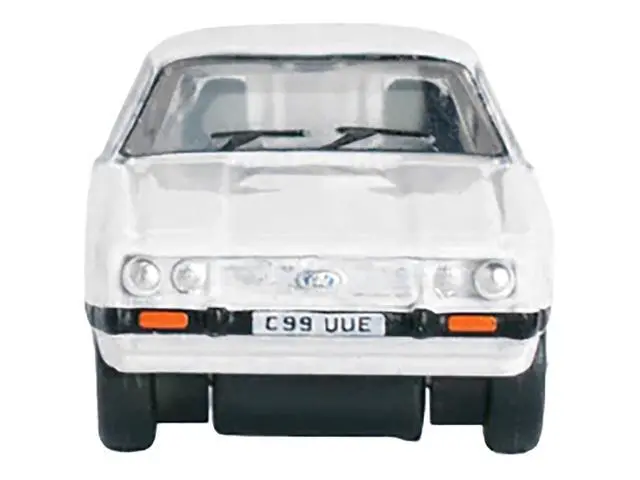Alt view image 4 of 6 - Ford Capri Mk3 RHD (Right Hand Drive) Diamond White with Black Stripes 1/148 (N) Scale Diecast Model Car by Oxford Diecast