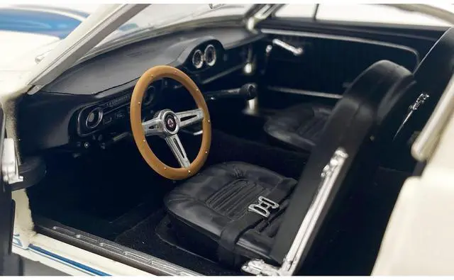 Alt view image 3 of 6 - 1965 Shelby GT350 "Reynolds Ford" White with Blue Stripes Limited Edition to 204 pieces Worldwide 1/18 Diecast Model Car by ACME