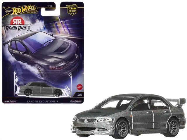 Main image of Mitsubishi Lancer Evolution IX Gray Metallic "Ronin Run II" Series Diecast Model Car by Hot Wheels