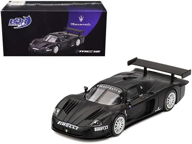 Main image of Maserati MC12 Competizione "Test Fiorano 2004" Matt Black 1/64 Diecast Model Car by BBR