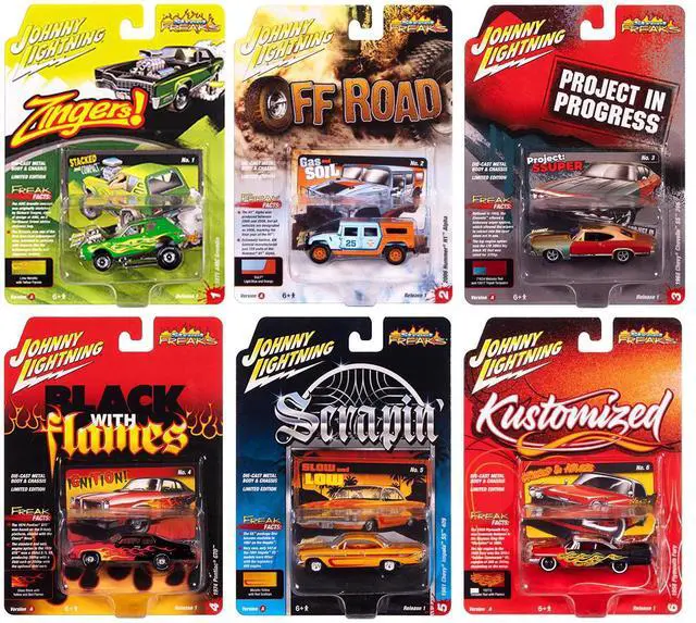Main image of "Street Freaks" 2025 Release 1 Set A of 6 Cars 1/64 Diecast Model Cars by Johnny Lightning