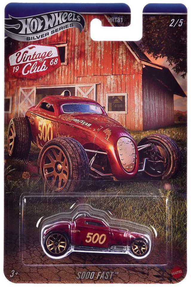 Alt view image 3 of 6 - "Vintage Club" 5 piece Set H "Silver" Series Diecast Model Cars by Hot Wheels