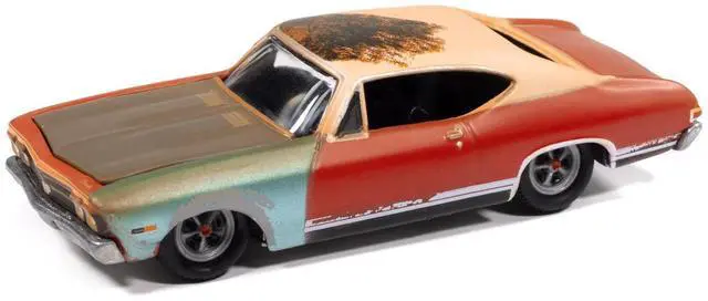 Alt view image 2 of 6 - 1968 Chevrolet Chevelle SS 396 Matador Red (Weathered) "Project in Progress" Series 1/64 Diecast Model Cars by Johnny Lightning