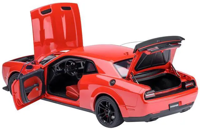 Alt view image 2 of 6 - 2022 Dodge Challenger SRT Jailbreak Torred with Red Interior 1/18 Model Car by Autoart