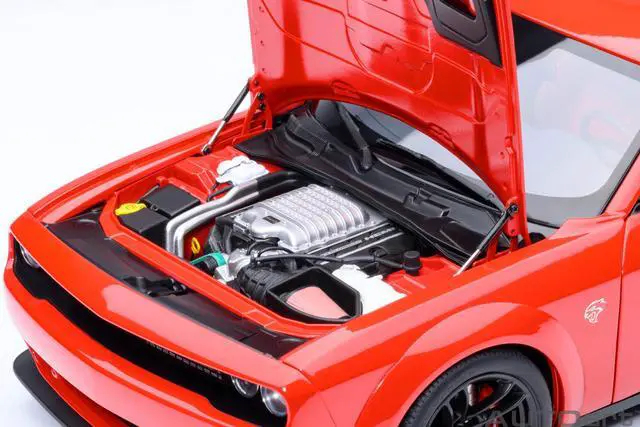 Alt view image 3 of 6 - 2022 Dodge Challenger SRT Jailbreak Torred with Red Interior 1/18 Model Car by Autoart