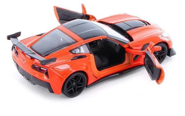 Alt view image 5 of 6 - 2019 Chevrolet Corvette ZR1 Orange with Black Accents 1/24 Diecast Model Car by Motormax