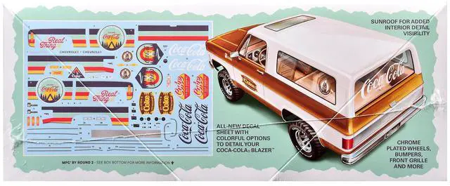 Alt view image 2 of 4 - Skill 1 Model Kit Chevrolet K5 Blazer "Coca-Cola" 1/25 Plastic Snap Model by MPC