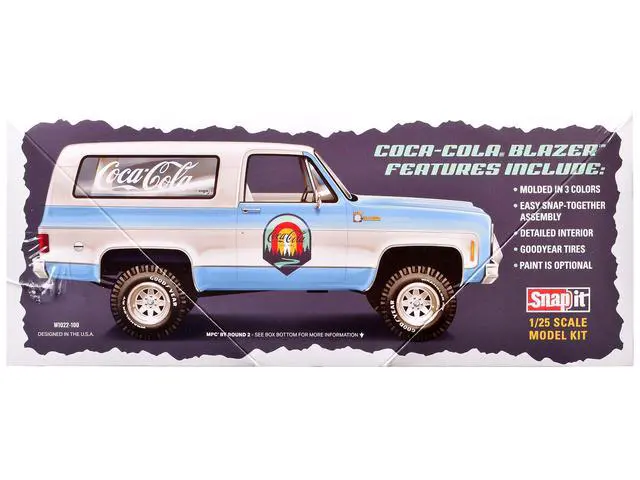 Alt view image 3 of 4 - Skill 1 Model Kit Chevrolet K5 Blazer "Coca-Cola" 1/25 Plastic Snap Model by MPC