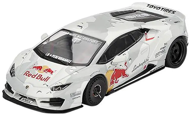 Main image of Lamborghini Huracan LB-WORKS Ver. 2 "Mad Mike NIMBUL" Gray with Graphics 1/64 Diecast Model Car by Mini GT