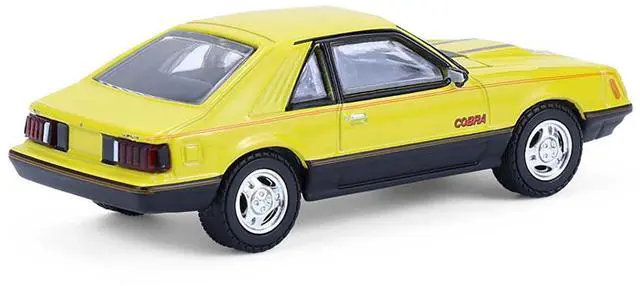Alt view image 5 of 6 - 1979 Ford Mustang Cobra Fastback Bright Yellow w/Cobra Good Graphics "GreenLight Muscle" 1/64 Diecast Model Cars by Greenlight
