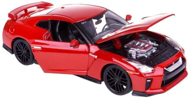 Alt view image 4 of 6 - 2017 Nissan GT-R R35 Red 1/24 Diecast Car Model by BBurago