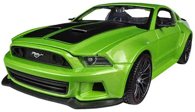 Alt view image 3 of 4 - 2014 Ford Mustang Street Racer Metallic Light Green 1/24 Diecast Model Car by Maisto