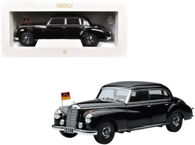 Main image of 1955 Mercedes-Benz 300 Black "German Chancellor Konrad Adenauer" 1/18 Diecast Model Car by Norev