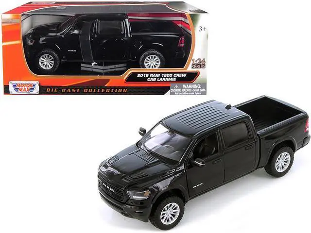 Alt view image 6 of 6 - 2019 RAM 1500 Laramie Crew Cab Pickup Truck Black 1/24 Diecast Model Car by Motormax