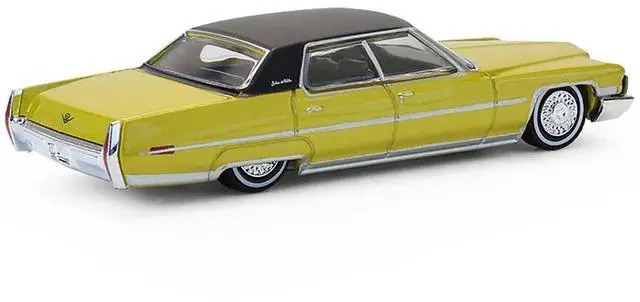 Alt view image 3 of 6 - 1971 Cadillac Sedan Deville Lowrider Gold Metallic with Black Top 1/64 Scale Diecast Model Cars by Greenlight