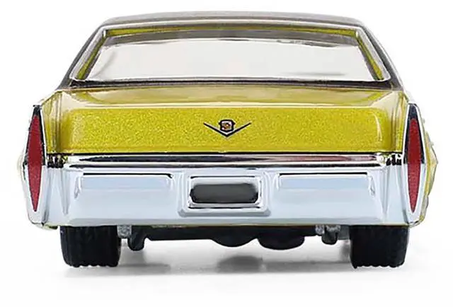 Alt view image 5 of 6 - 1971 Cadillac Sedan Deville Lowrider Gold Metallic with Black Top 1/64 Scale Diecast Model Cars by Greenlight