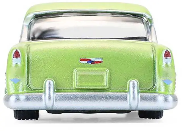 Alt view image 5 of 6 - 1956 Chevrolet Bel Air Lowrider Laurel Green Met & Yellow Two-Tone w/Green Interior 1/64 Scale Diecast Model Cars by Greenlight