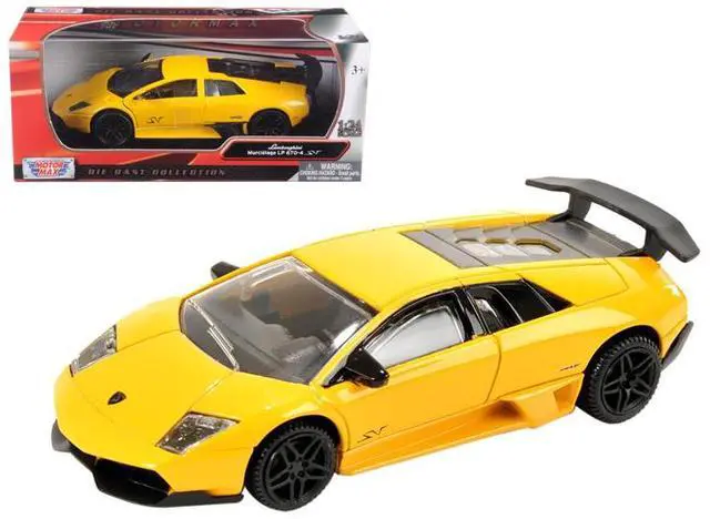 Alt view image 6 of 6 - Lamborghini Murcielago LP 670 4 SV Yellow 1/24 Diecast Model Car by Motormax