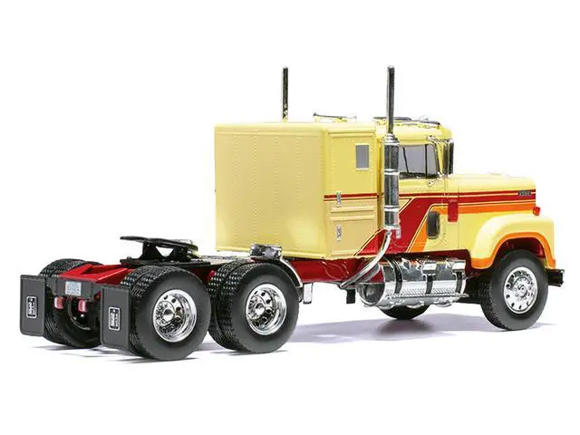 Alt view image 3 of 6 - 1980 International Transtar 4300 Truck Tractor Beige with Red and Orange Stripes 1/43 Diecast Model Car by IXO Models