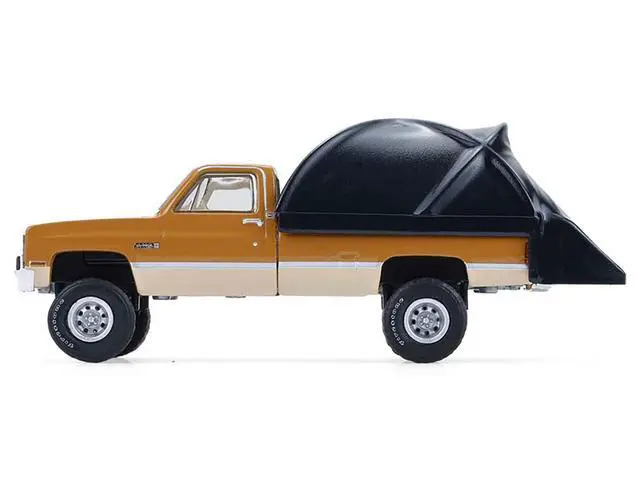 Alt view image 3 of 6 - 1986 GMC Sierra Lifted Truck Desert Sand and Doeskin Tan with Truck Bed Tent 1/64 Scale Diecast Model Cars by Greenlight