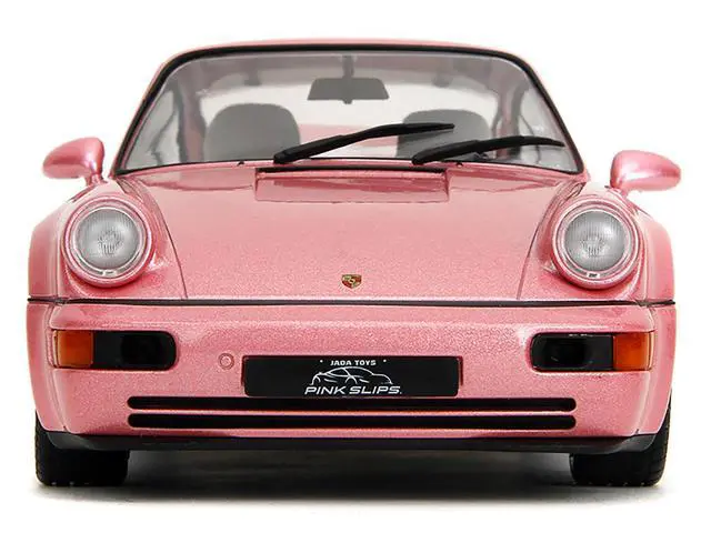 Alt view image 6 of 6 - Porsche 911 Carrera RS (964) Pink Metallic with White Stripes "Pink Slips" Series 1/18 Diecast Model Car by Jada