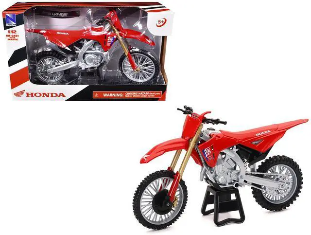 Main image of Honda CRF450R Motorcycle Red with Black Accents 1/12 Diecast Model by New Ray
