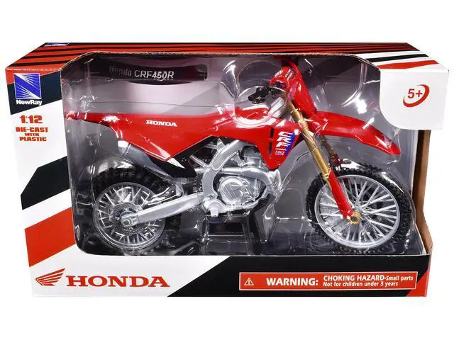 Alt view image 3 of 3 - Honda CRF450R Motorcycle Red with Black Accents 1/12 Diecast Model by New Ray