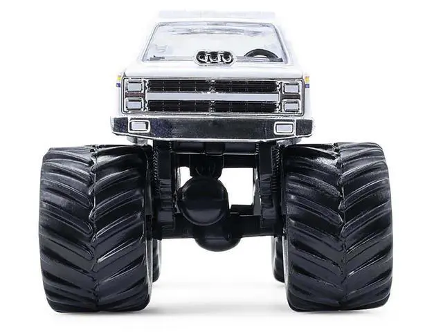 Alt view image 5 of 6 - 1986 Chevrolet Silverado Monster Truck Royal Canadian Mounted Police White w/Stripes 1/64 Scale Diecast Model Cars by Greenlight